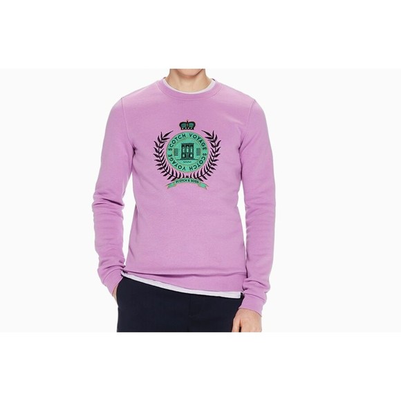 Scotch & Soda Other - Scotch and Soda Amsterdam Couture Purple Crewneck Logo Embroidered Sweatshirt L